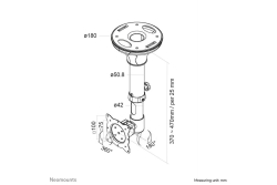 Neomounts DEH 10-30 1TFT 1Gelenk H:37-47cm Max.12KG sw