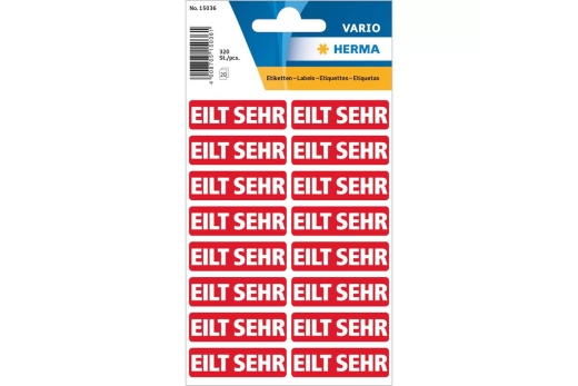 HERMA Textetiketten eilt sehr