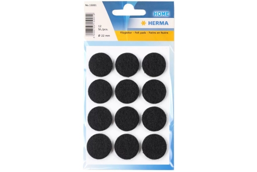 HERMA Filzgleiter schwarz 22 mm