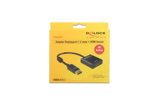 DELOCK Displayport Adapter DP -> HDMI St/Bu 4K Aktiv