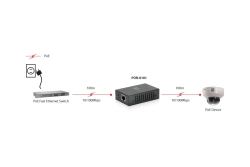 LevelOne PoE+Repeater 2xFE PoE grau