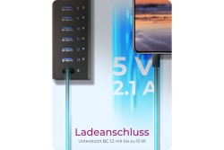 Hub 13-Port IcyBox USB 3.0 IB-AC6113 mit USB Ladeanschluss