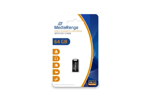 MediaRange USB-Stick 64GB USB 2.0 Nano