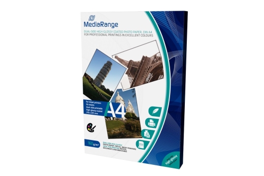 MediaRange Foto Papier hochglänzend A4 160g 50 Blatt Dual
