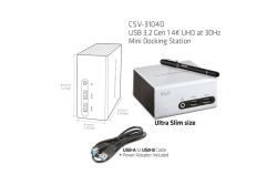 Club3D 4K Mini-Dockingst USB3 ->4xUSB3/HDMI/DVI/LAN silber retail
