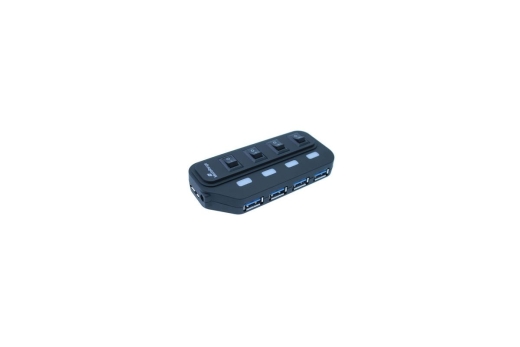 MediaRange USB-HUB 4-Port USB 3.0 extern schwarz