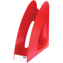 Stehsammler TWIN - DIN A4/C4, standfest, modern, rot