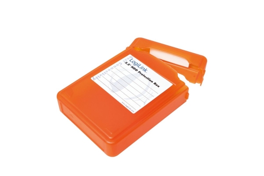 Logilink Festplatten Schutz-Box für 3,5 HDD´s, orange