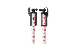 Ultron Selfie-Stick Hot Shot white pink heart