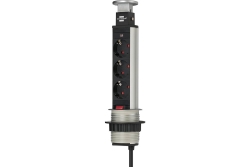 Brennenstuhl Steckdosenleiste Tower 3x 2m versenkbar schw