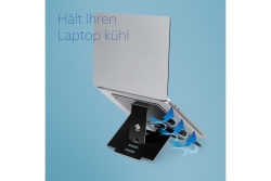 R-Go Laptopständer 10-22 Max.5KG Riser verstellbar schwarz