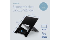 R-Go Laptopständer 10-22 Max.5KG Riser verstellbar schwarz