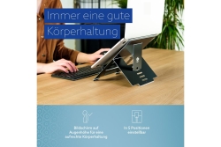 R-Go Laptopständer 10-22 Max.5KG Riser verstellbar schwarz