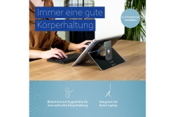 R-Go Laptopständer 10-22 Max.5KG Riser schwarz