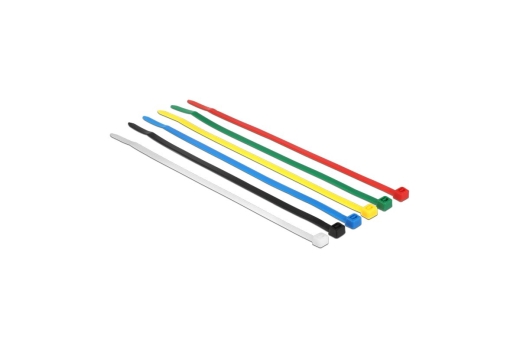 DELOCK Kabelbinder 200mm 100Stk farbig