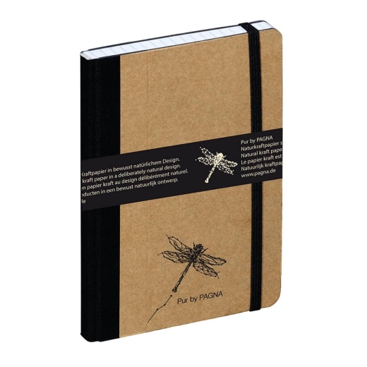 Notizbuch Pur - A6, kariert, natur