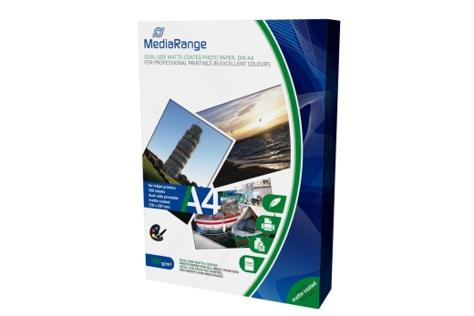 MediaRange Foto Papier matt coated A4 140g 100 Blatt Dual