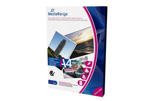 MediaRange Foto Papier matt coated A4 250g 50 Blatt Dual