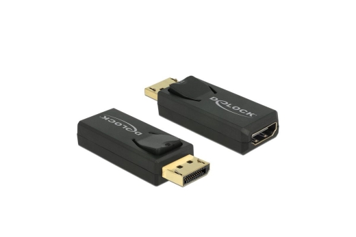 DELOCK Displayport Adapter DP -> HDMI St/Bu 4K Passiv schwar