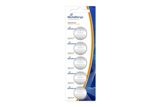 MediaRange Batterie Knopfzelle Lithium/CR2450 3V 5Stk.