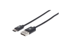 MANHATTAN USB Kabel 2.0 C -> A St/St 1.00m schwarz