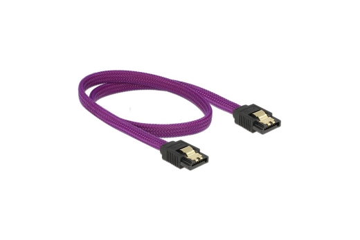 DELOCK SATA-Kabel SATA III -> SATA St/St 0.50m violett Premi