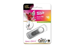 Silicon Power USB-Stick 16GB USB3.2 C80 Silver Type-C Ready