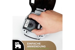 DYMO D1 Schriftband 43613 6mmx7.0m schwarz->weiß