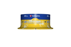 DVD+RW Verbatim 4,7GB 25pcs Pack 4x Spindel silver retail