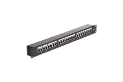 DELOCK 19 Patchpanel 24-Port Cat6 geschirmt schwarz
