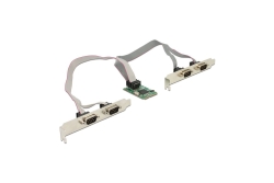 Mini PCI Expr Card Delock 4x D-Sub9 Slotblech