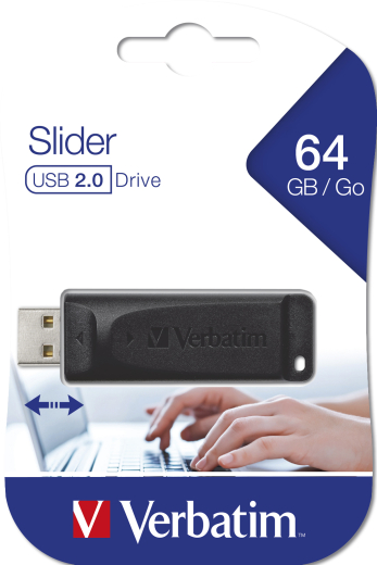 USB-Stick 64GB Verbatim 2.0 Storen Go Slider retail