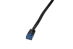 Logilink Flachpatchkabel RJ45 U/UTP Cat6 20.00m schwarz