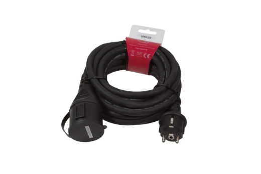 Logilink Strom-Verlängerungskabel 5m schwarz