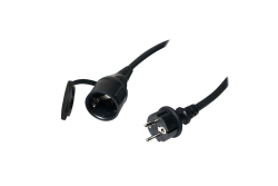 Logilink Strom-Verlängerungskabel 5m schwarz