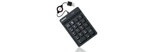 KeySonic Nummernblock-TAS, Silikon, USB, BK, ACK-118BK