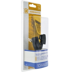 Schwaiger DSL-Kabel RJ12 6P2C auf TAE-F 6P4C 3m Schwarz
