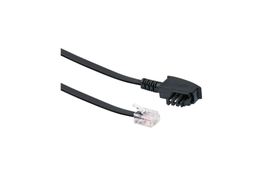 Schwaiger DSL-Kabel RJ12 6P2C auf TAE-F 6P4C 6m Schwarz