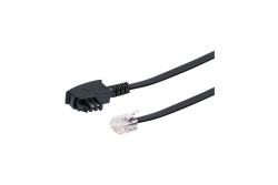 Schwaiger DSL-Kabel RJ12 6P2C auf TAE-F 6P4C 6m Schwarz