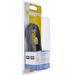 Schwaiger Modem-Kabel RJ11 6P2C auf RJ45 8P2C 6m Schwarz