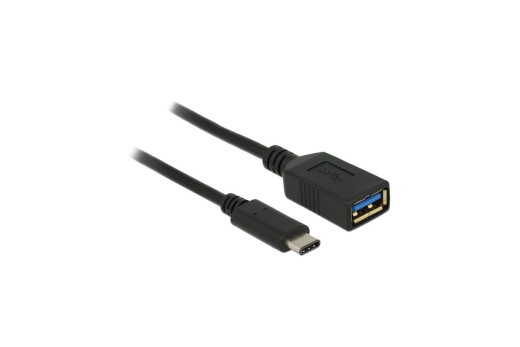 DELOCK USB3.1 Kabel C -> A St/Bu 0.15m schwarz