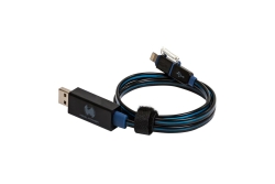 RealPower Datenkabel LED blau micro-USB auf Lightning