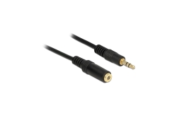 DELOCK Klinkeverl. 3,5mm -> 3,5mm St/Bu 2.00m schwarz
