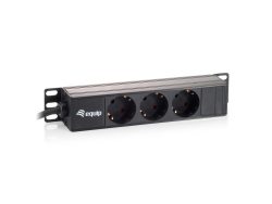 Equip 10 Steckdosenleiste 3xSchuko->St.90° sw. Alu.
