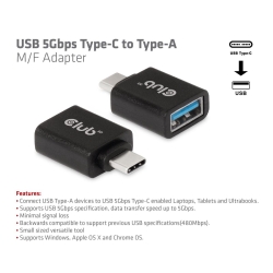 Club3D Adapter USB 3.1 Typ C > USB 3.0 Typ A St/Bu retail