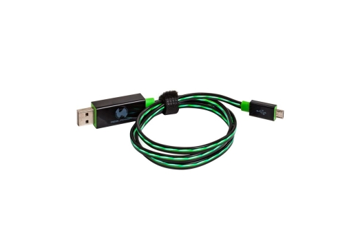 RealPower Datenkabel LED grün micro-USB auf USB