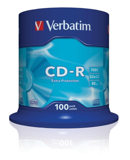 CD-R Verbatim 700MB 100pcs Pack 52x Spindel retail