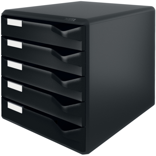 5293 Schubladenset Post-Set - A4/C4, 5 halboffene Schubladen, schwarz/schwarz