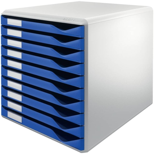 5281 Schubladenset Formular-Set - A4/C4, 10 geschlossene Schubladen, lichtgrau/blau