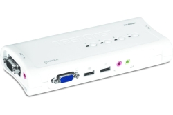 TRENDnet KVM 4-Port USB Switch Kit mit Audio